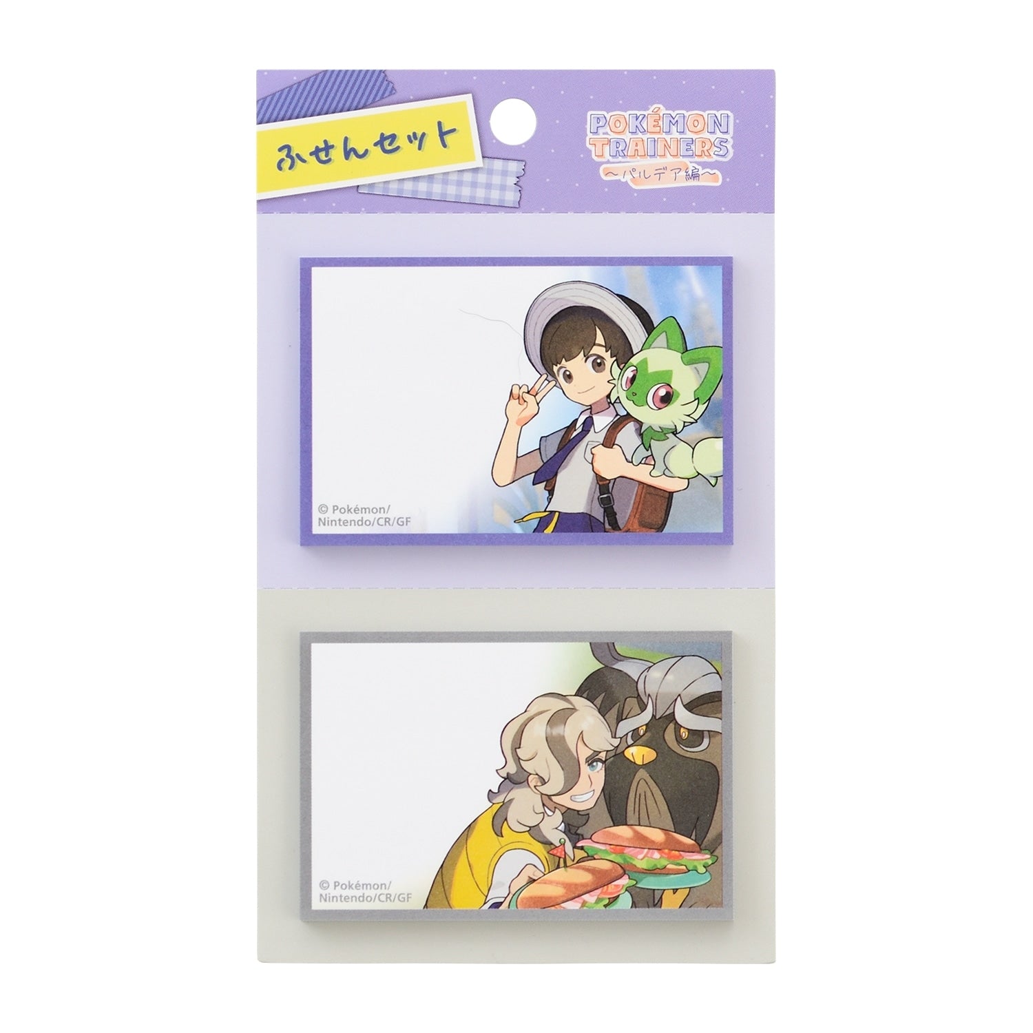 POKEMON TRAINERS Hart & Pepper Sticky Set with colorful characters from Japan