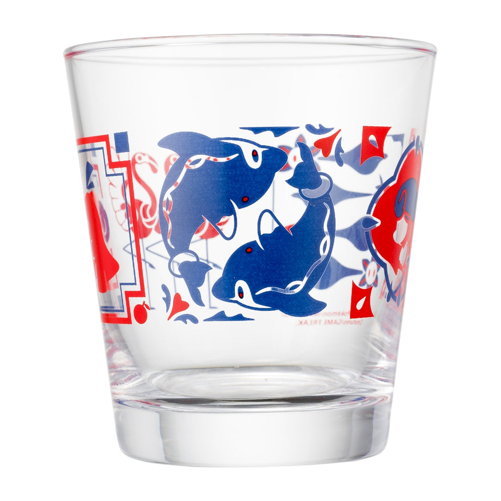 Glass Paldea tile red & blue