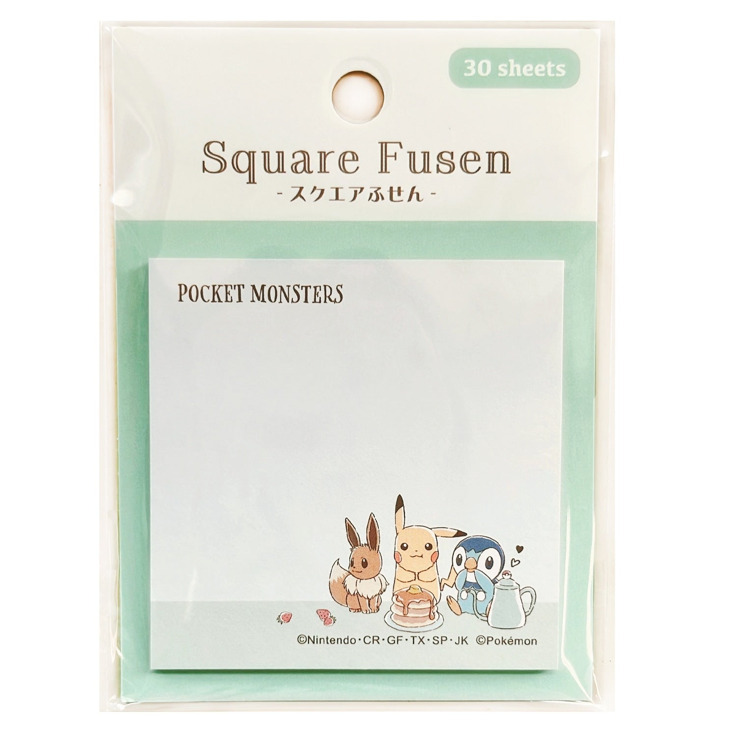 Pokemon Square Sticky Note with colorful characters from Japan