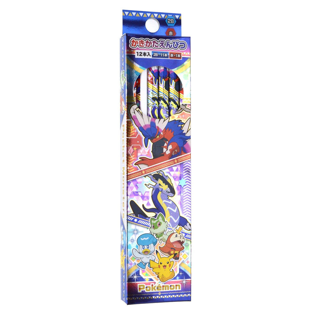 Kakikata Pencil 2B Silver Scroll with Pokemon design from Japan