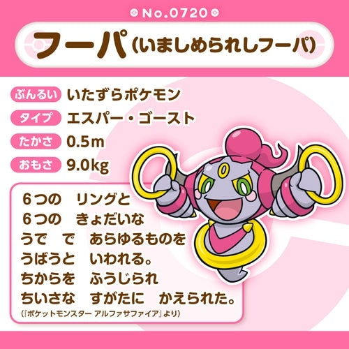 720 Plush Pokémon fit Hoopa (Ima Shimerashi Hoopa)