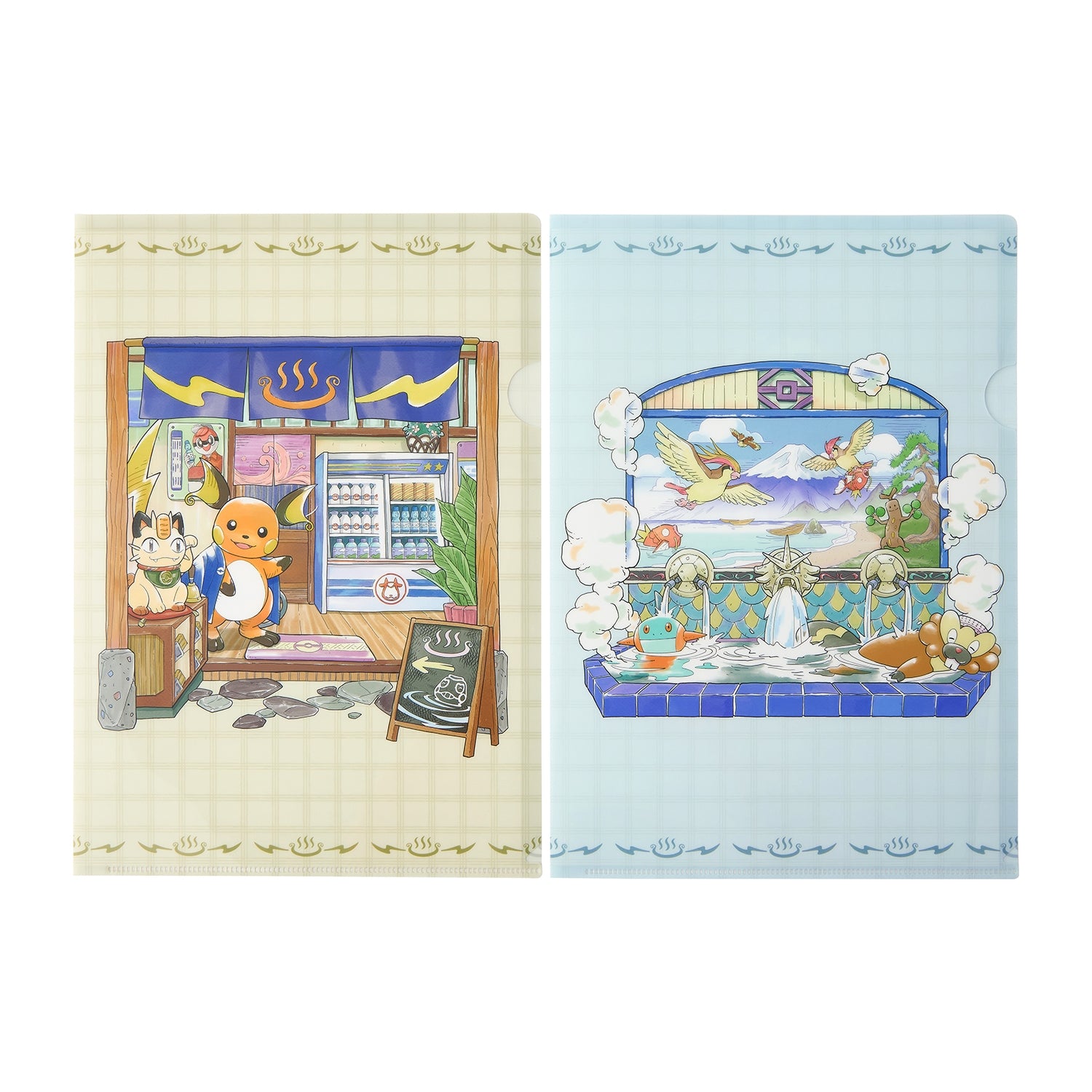 A4 clear file set of 2 Pokemon Sento