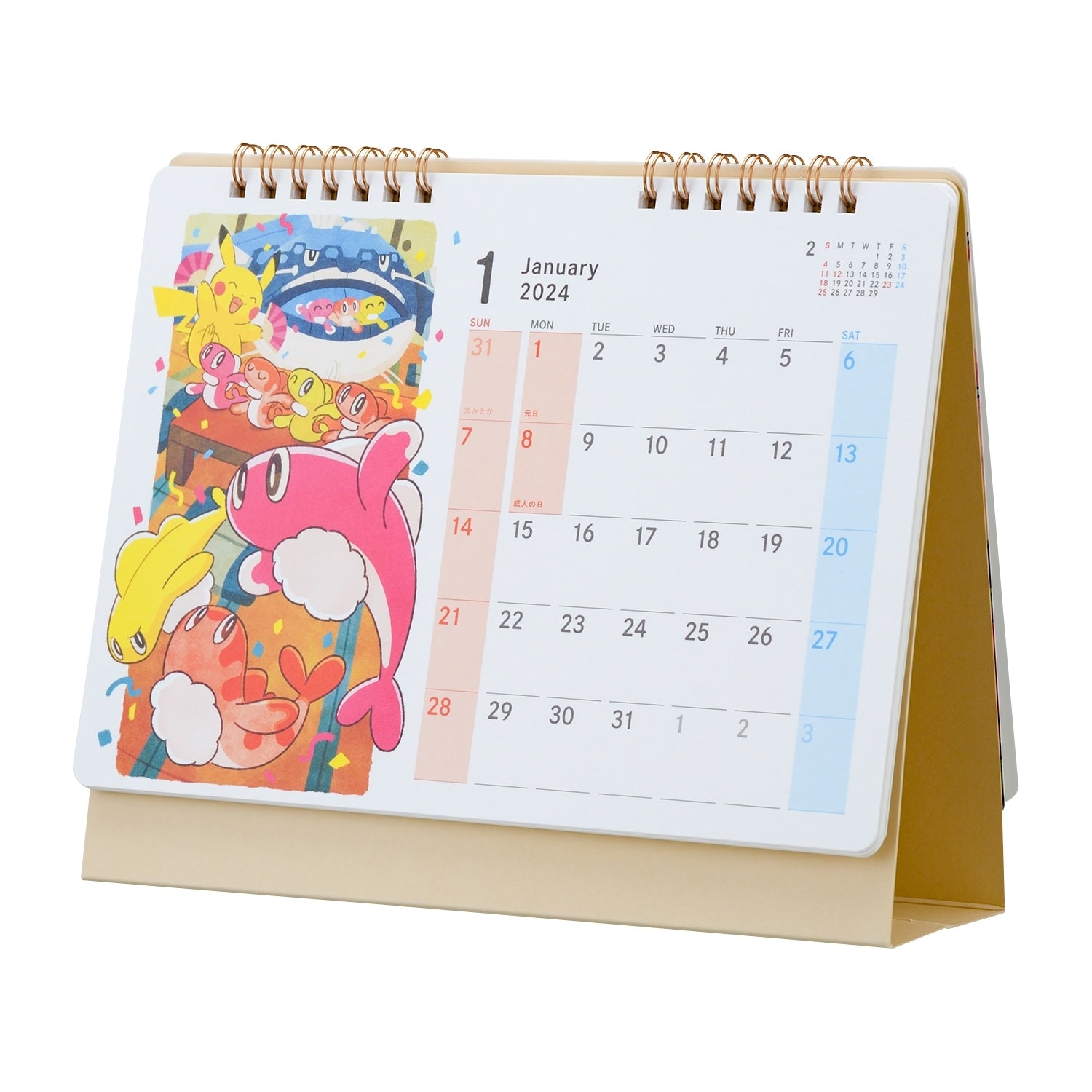 Pokemon Center Original Desk Calendar 2024