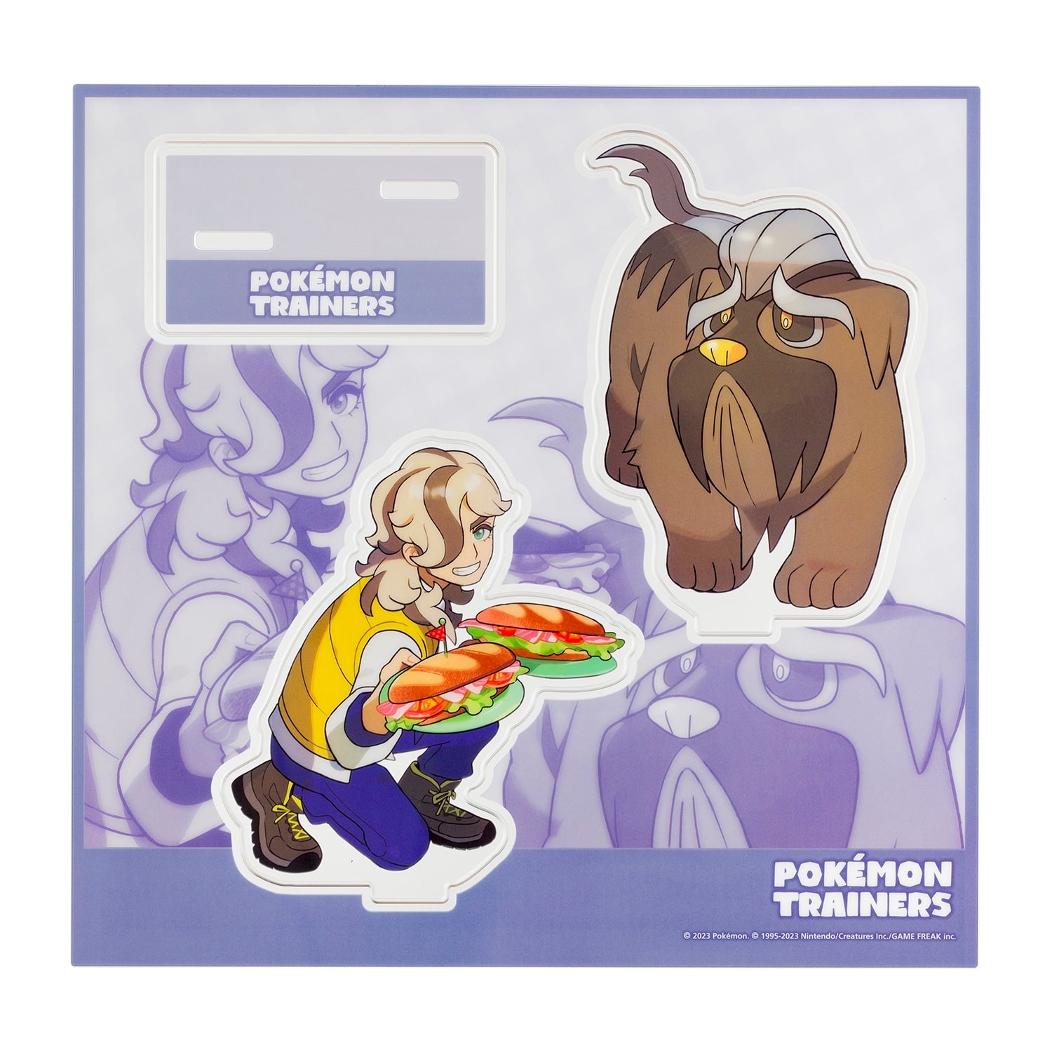 Pokémon Trainers Pepper & Mafitif Acrylic Stand with Mabosstiff design from Japan