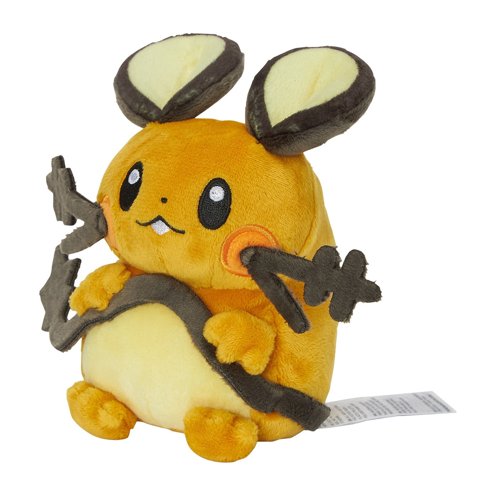 Authentic Pokémon Dedenne Plush, vibrant colors from Japan