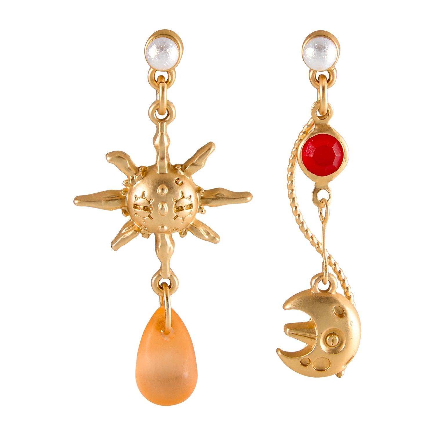 Pokémon Lunatone earrings with moon design from Japan