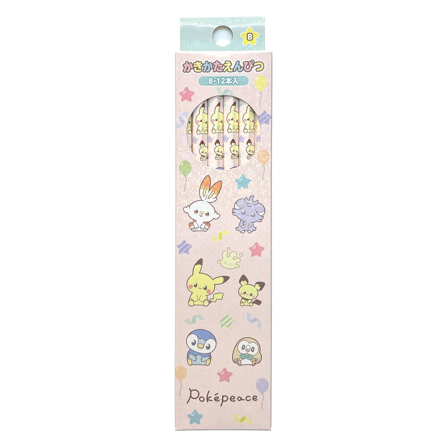 Kakikata Pencil B from Japan, colorful Pokemon design