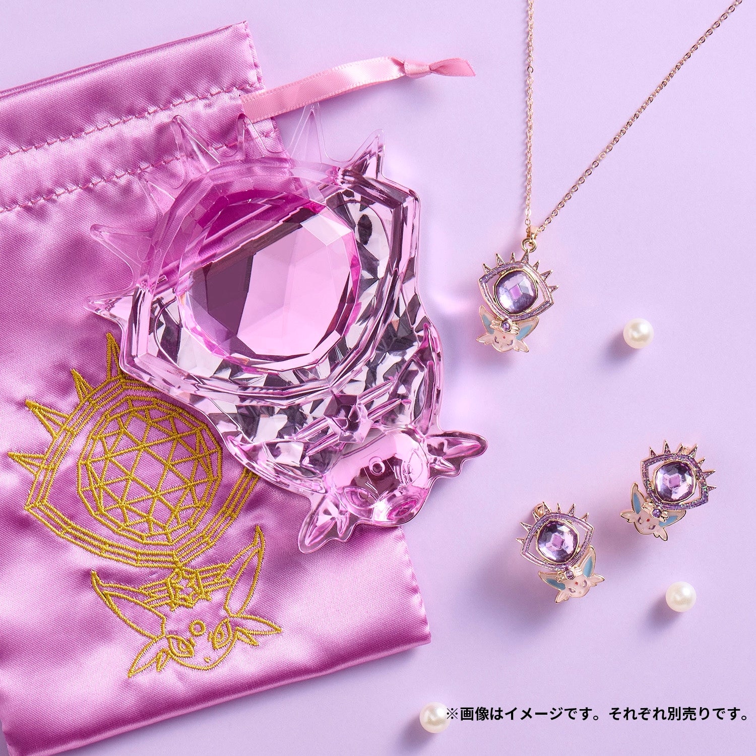 Authentic Japanese Pokémon Accessory Necklace Esper Terra Star Efi with packaging from Japan
