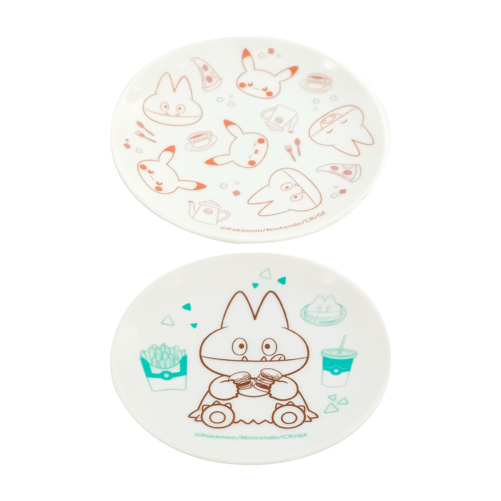 Set of 2 small plates diner poke piece