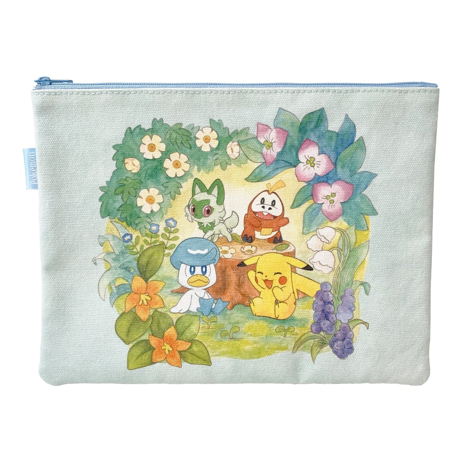 Pokemon Flat Pen Pouch from Japan, featuring colorful character art