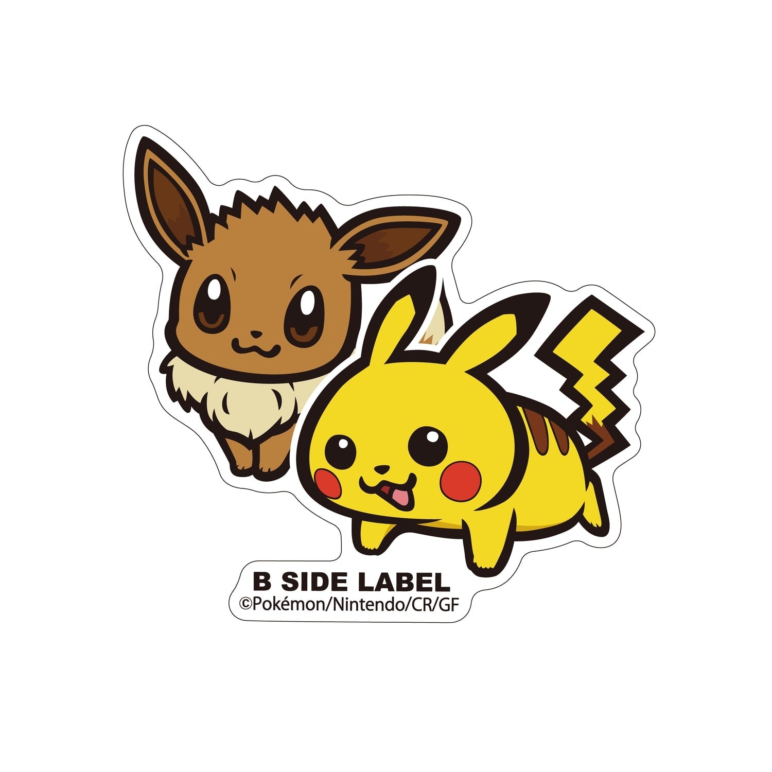 Pikachu & Eevee sticker from Japan, featuring Electric-type Pokemon
