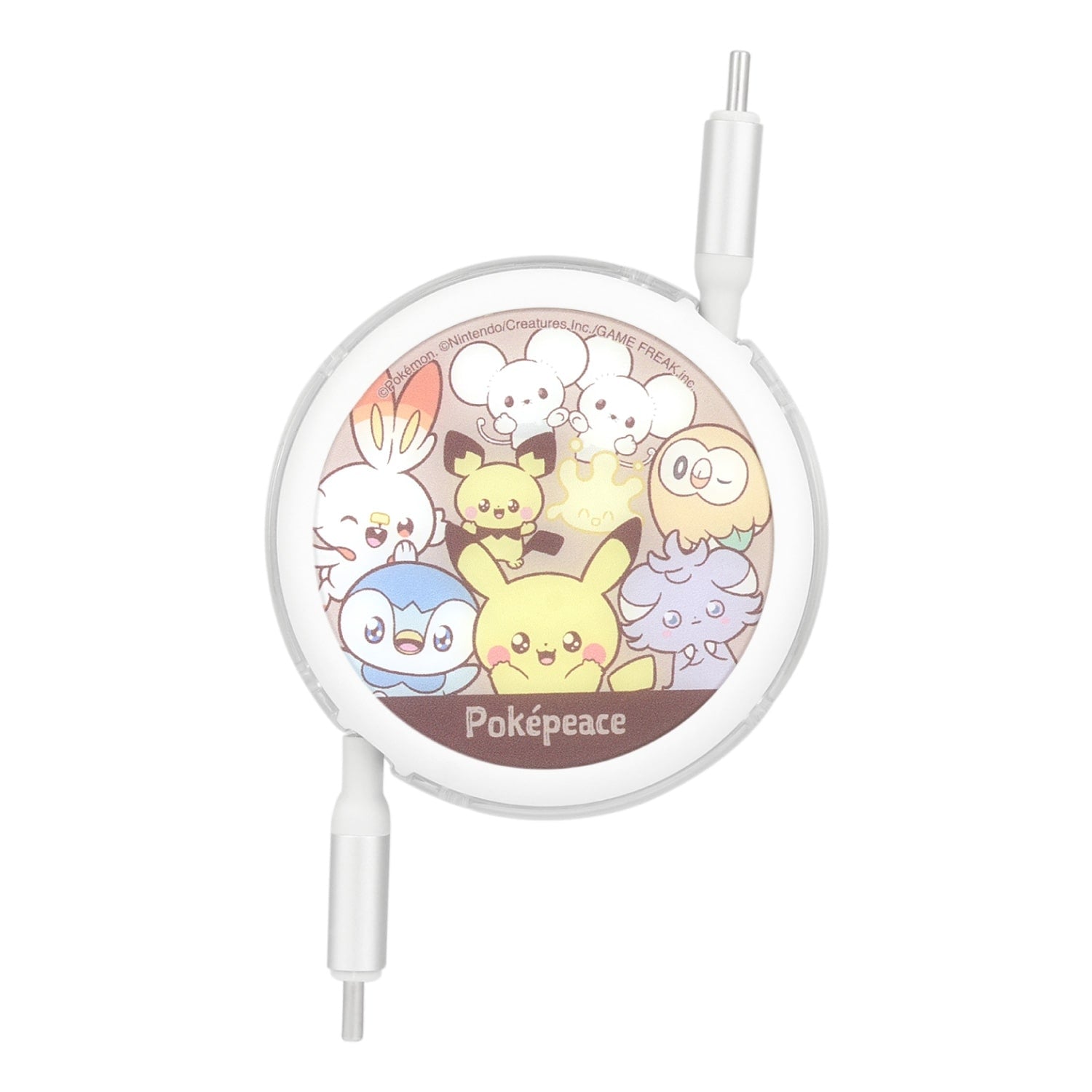 Pokepiece PD60W Compatible USB2.0 Reel Type-C Cable Brown