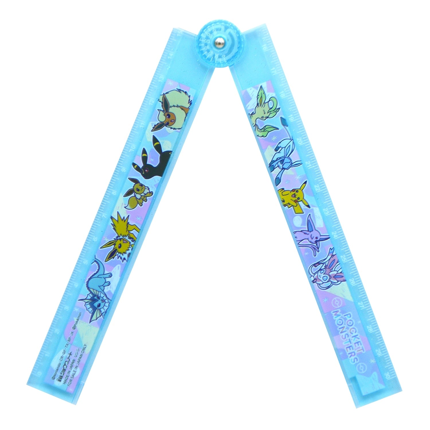 Close-up of Pokémon Japan Authentic Foldable Ruler with collectible character