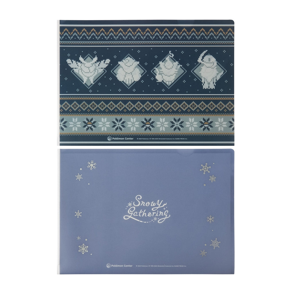 Set of 2 A4 clear files Snowy Gathering