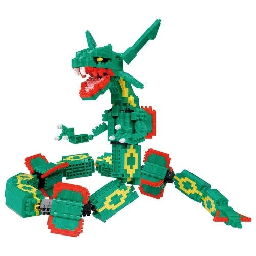 Authentic Nanoblock Rayquaza Extreme DX Pokemon collectible from Japan, vibrant colors