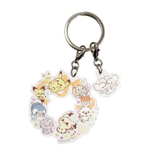 Pokemon plush keychain with soft fill and character detail from Japan