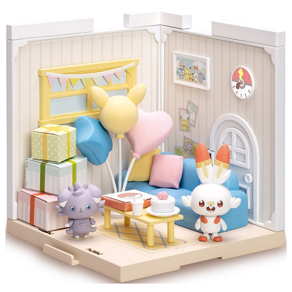Poke Peace House Lounge Hibani & Nyasper figure from Japan, detailed design