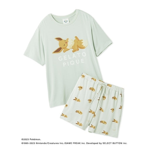 [gelato pique] Cool touch print T-shirt & shorts set Mint