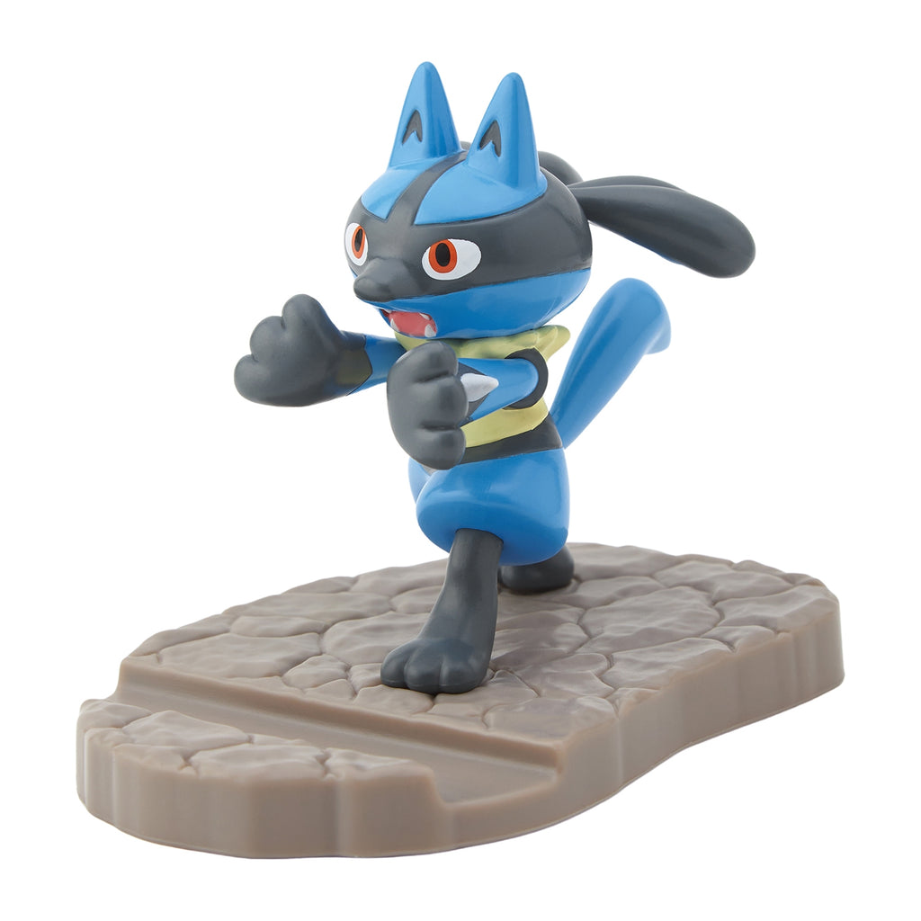 Lucario figure from Japan, standing with aura sphere