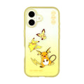 IIIIfit Clear iPhone16 compatible case Pichu & Pikachu & Raichu