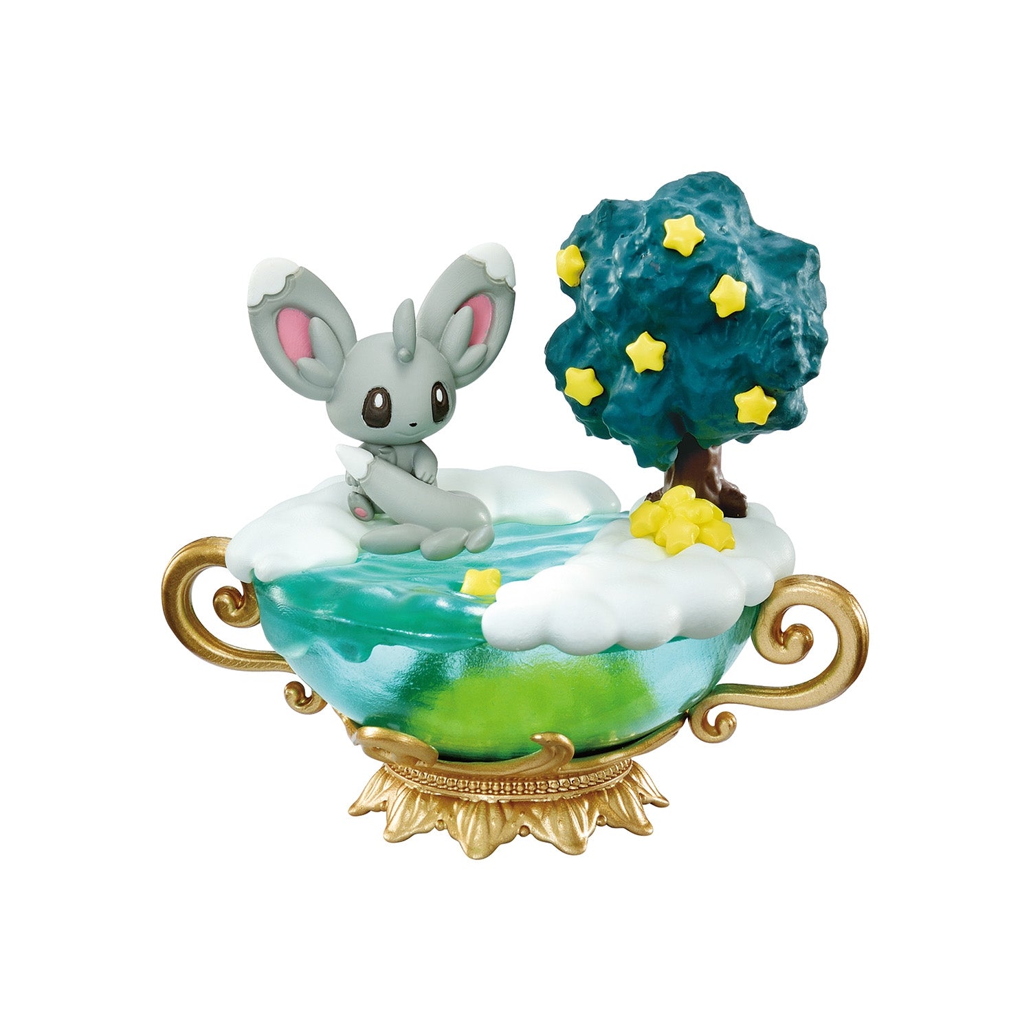 Authentic Japanese Pokemon figure, Dreaming Star Walk on moonlit night