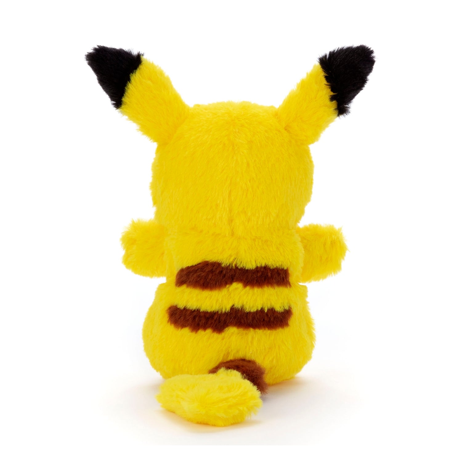 Japanese Pikachu plushie, adorable sitting pose and vibrant yellow fur