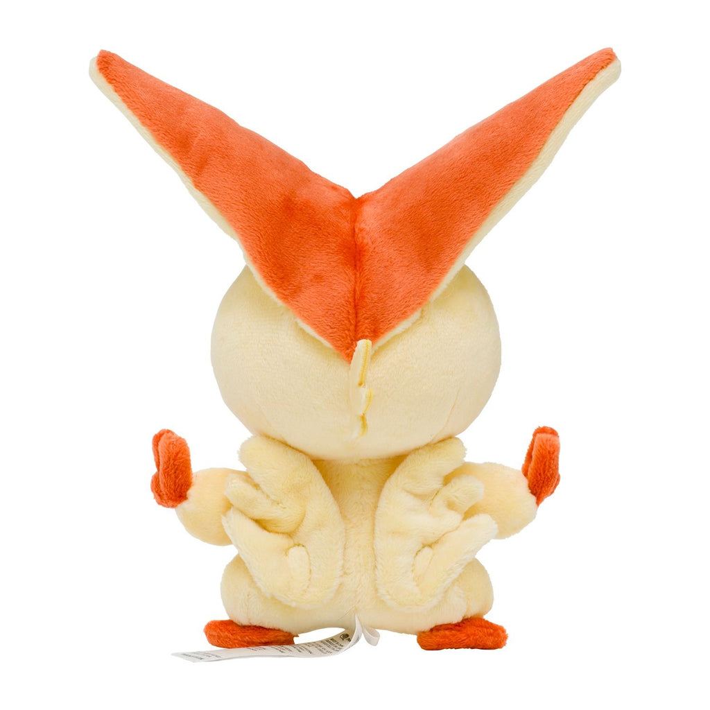 Detailed Victini plushie with vibrant colors, made in Japan