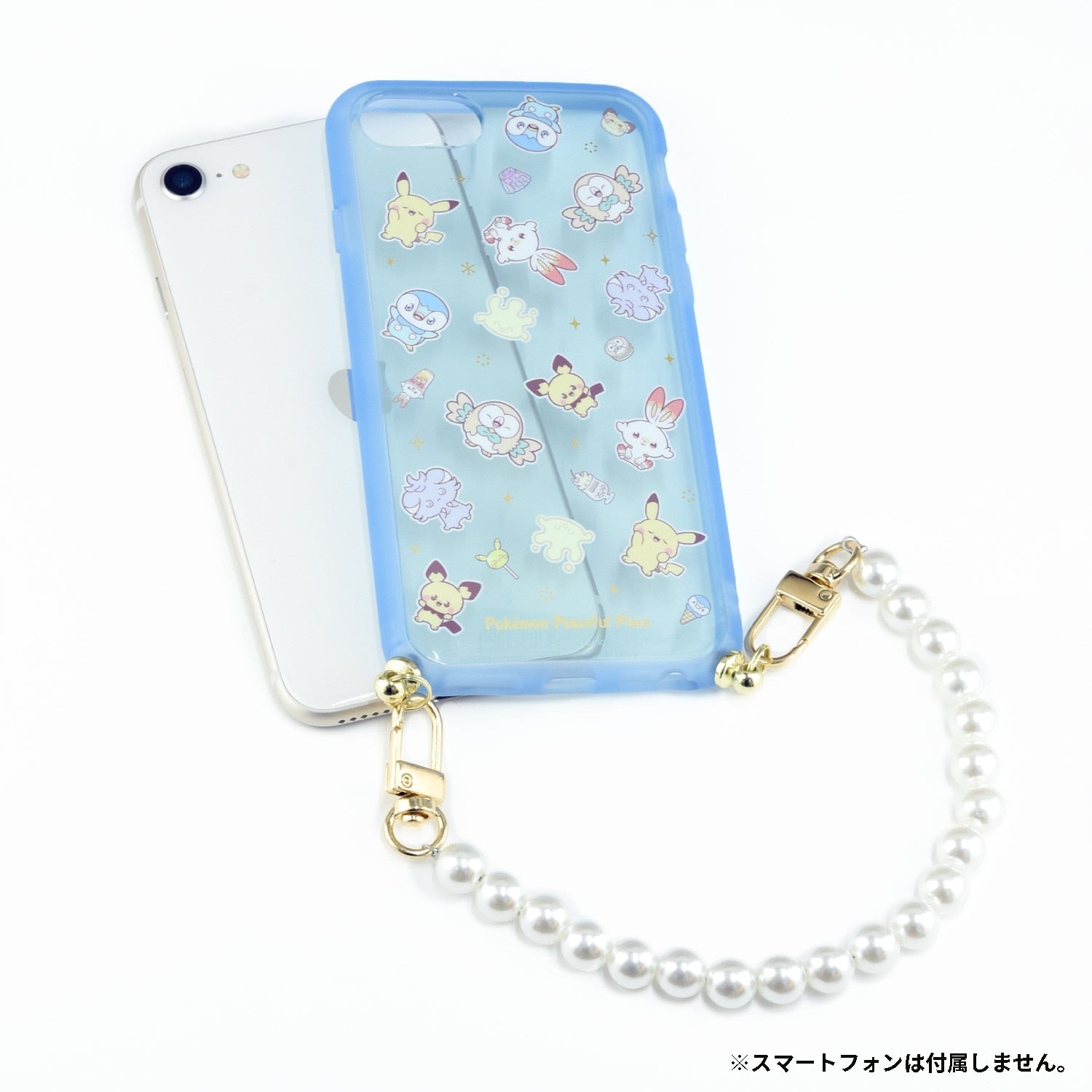 Pokepiece IIIIfit Strap_Pearl Compatible case for iPhone SE (3rd/2nd generati...