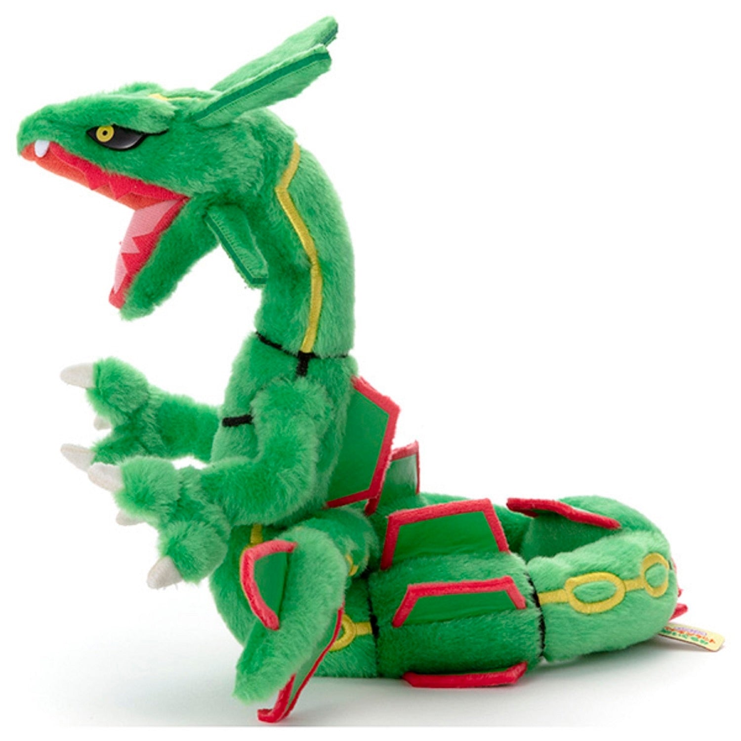 Rayquaza plush toy with vibrant colors, official Pokemon Center product from Japan