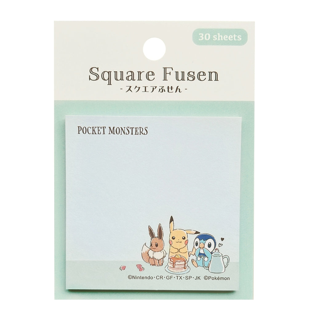 Close-up of Pokemon Square Sticky Note showing detailed design from Japan