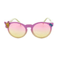 Pikachu kids sunglasses with girly beige and purple design from Japan