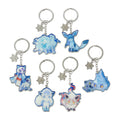 Pokemon Snowy Gathering metal keyring with detailed characters from Japan