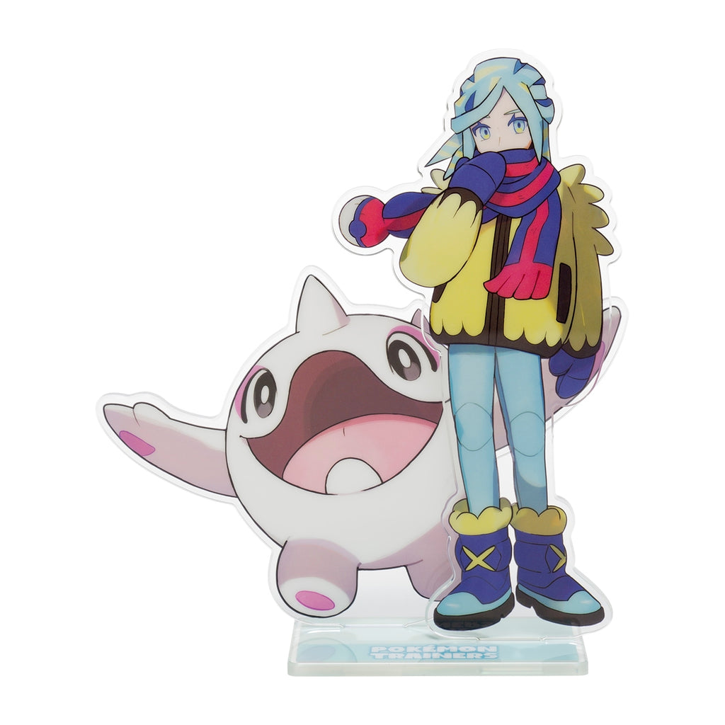 Close-up of Grusha & Alwhale Pokémon acrylic stand, officially licensed from Japan