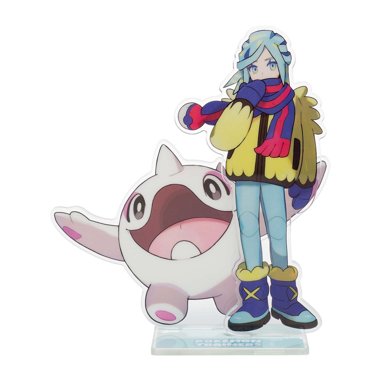 Close-up of Grusha & Alwhale Pokémon acrylic stand, officially licensed from Japan
