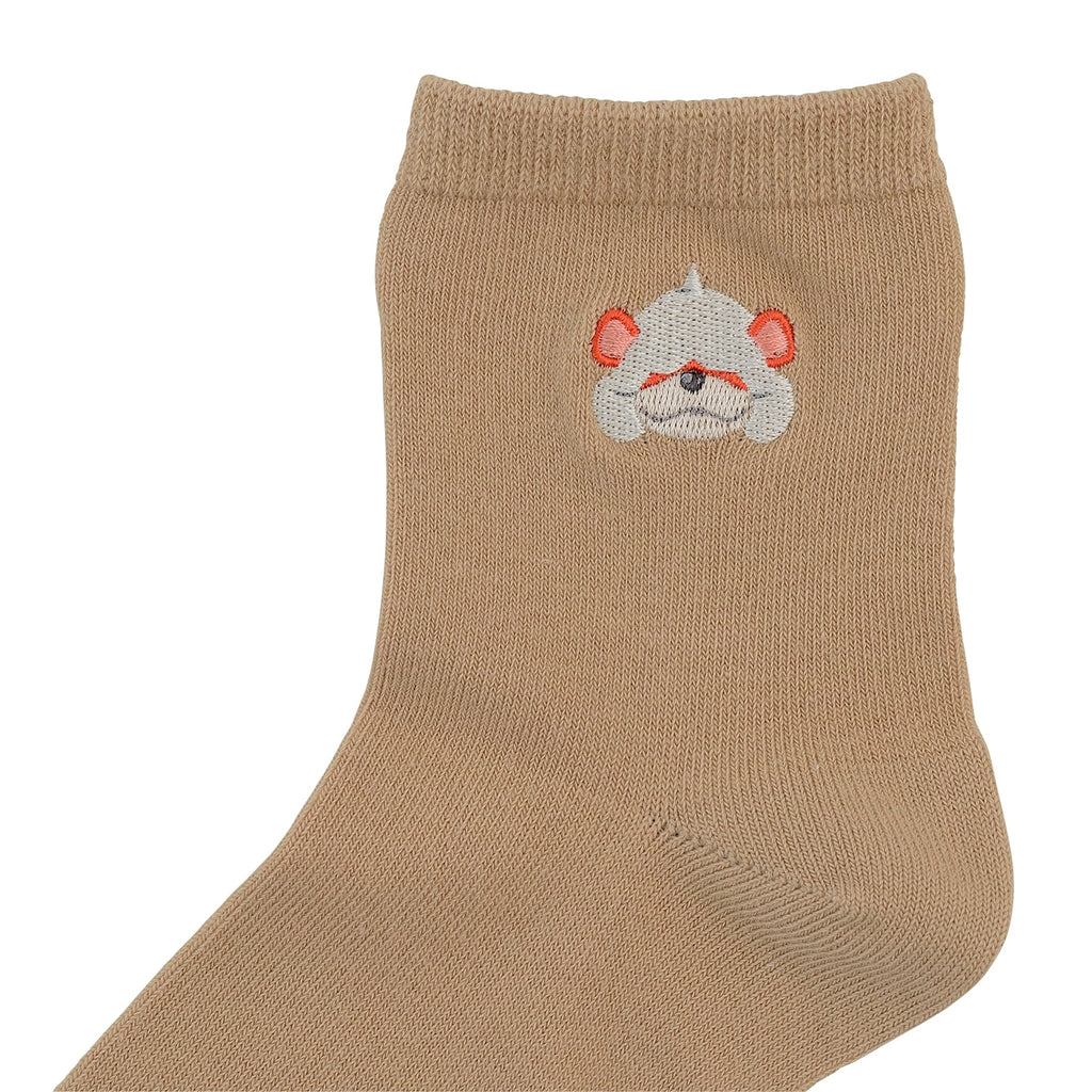 [Choice] Middle socks one point plain Jade Guardi (23-25cm)