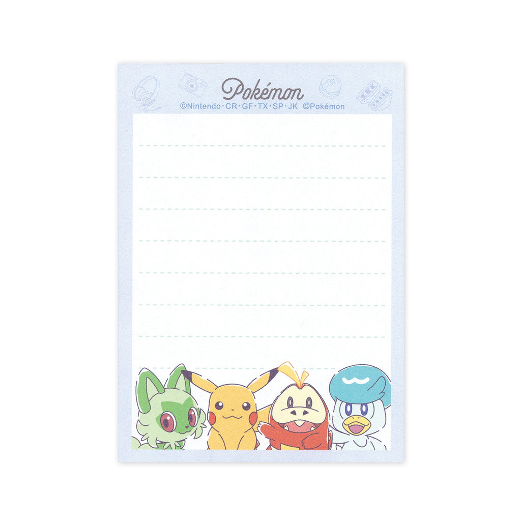 Close-up of Pokemon character on mini memo, sourced from Japan