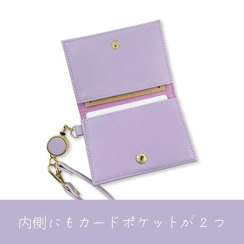 Pass case with bi-fold reel PK Flower