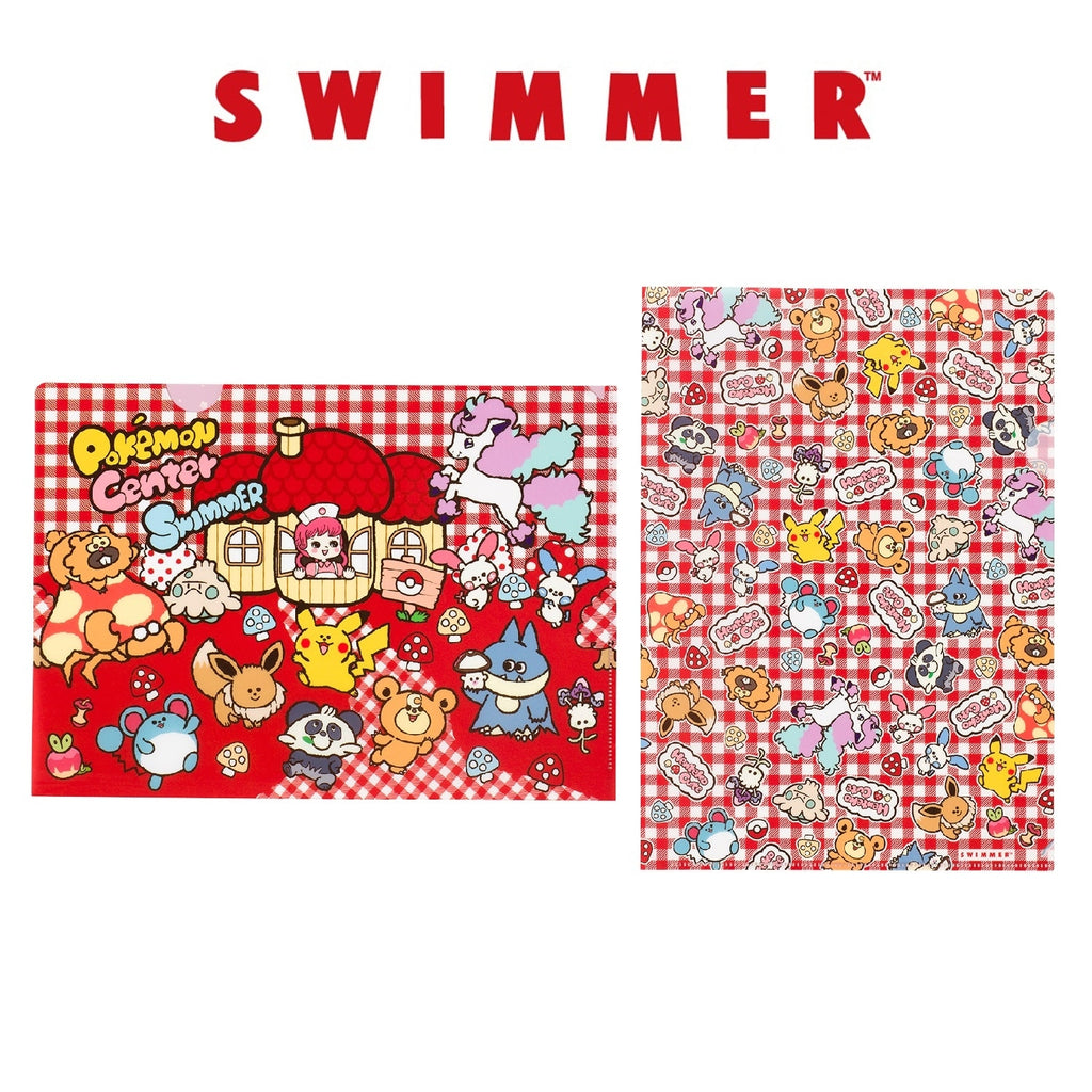SWIMMER A4 clear file set of 2 Henteko Cute