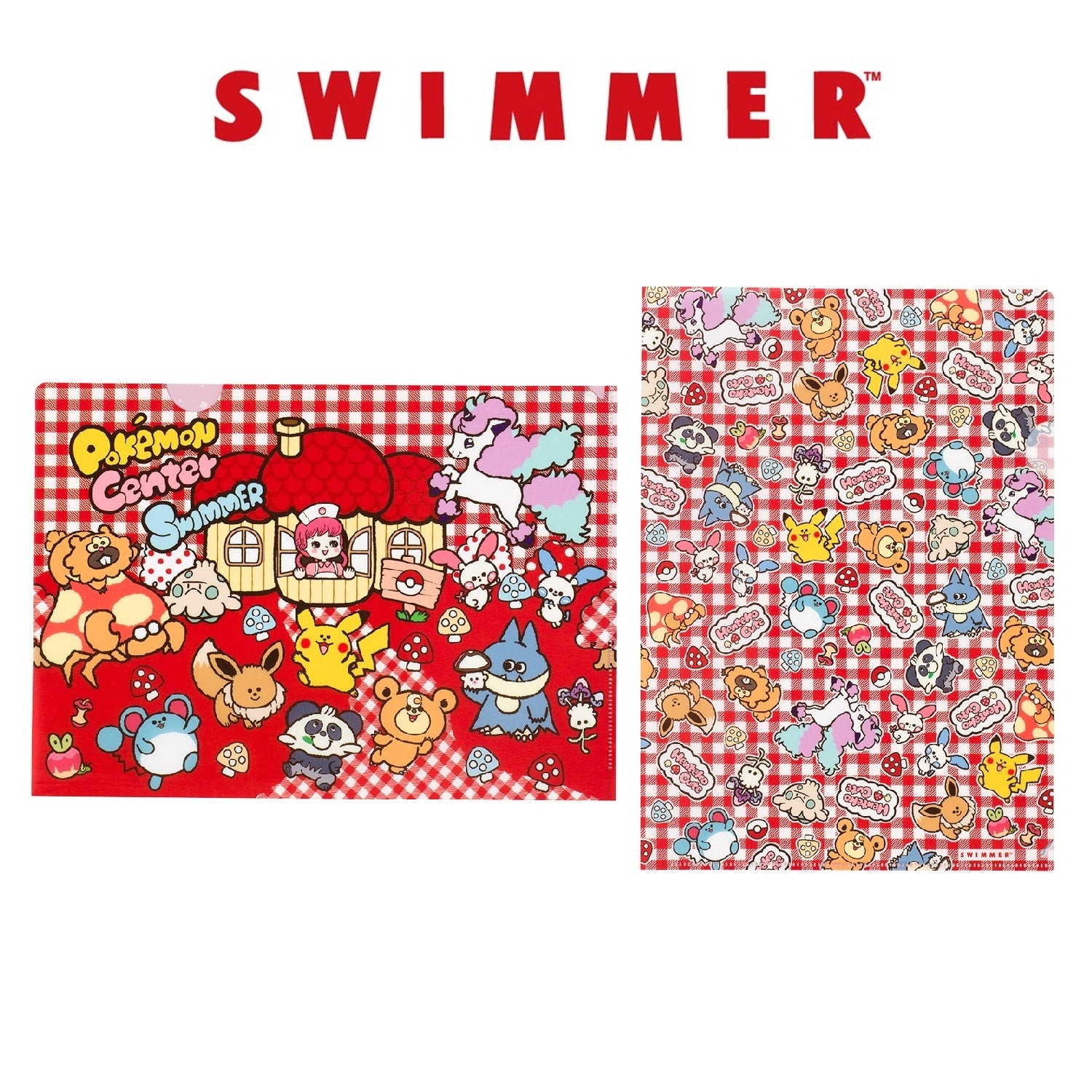 SWIMMER A4 clear file set of 2 Henteko Cute