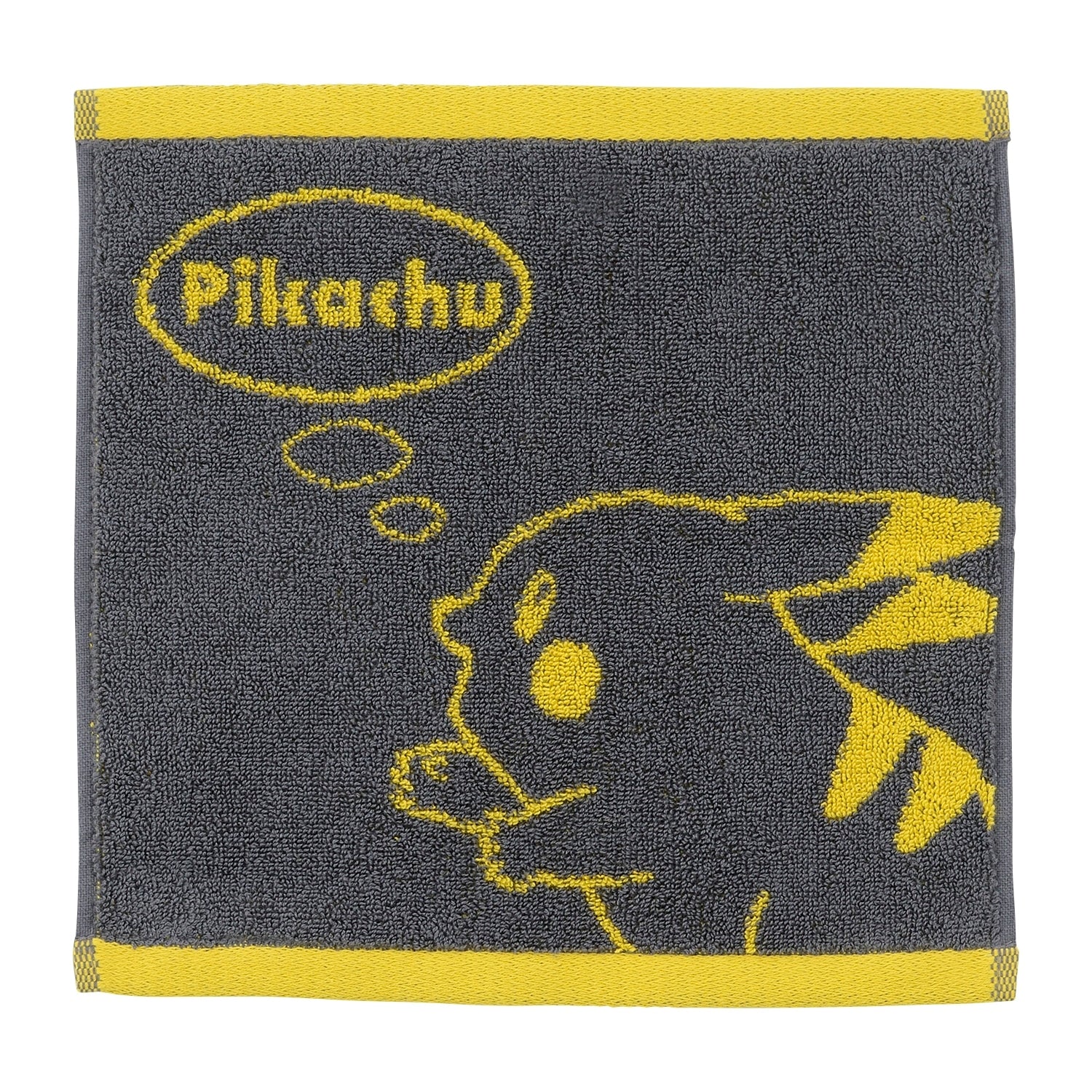 Pikachu hand towel with black background, authentic from Japan