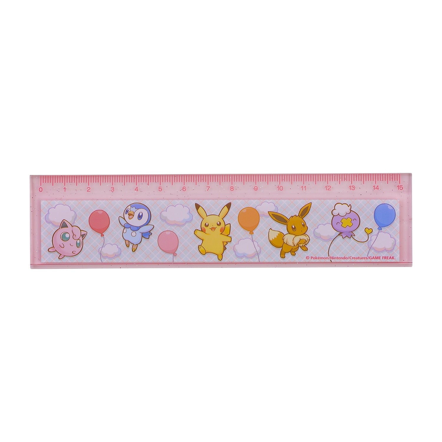 Pokemon 15cm ruler with balloon from Japan, featuring authentic design
