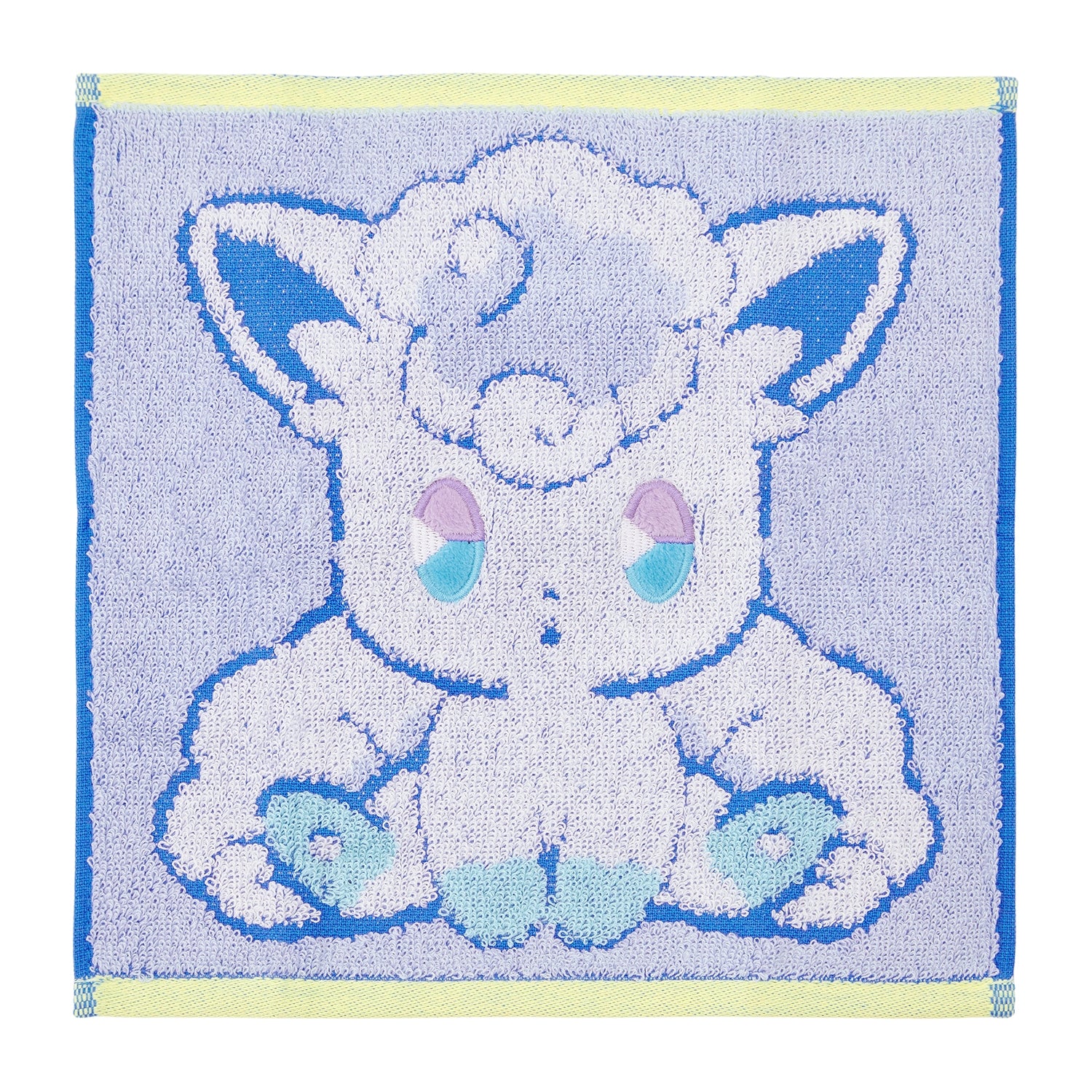 Alolan Vulpix Hand Towel from Japan with colorful Psycho Soda design