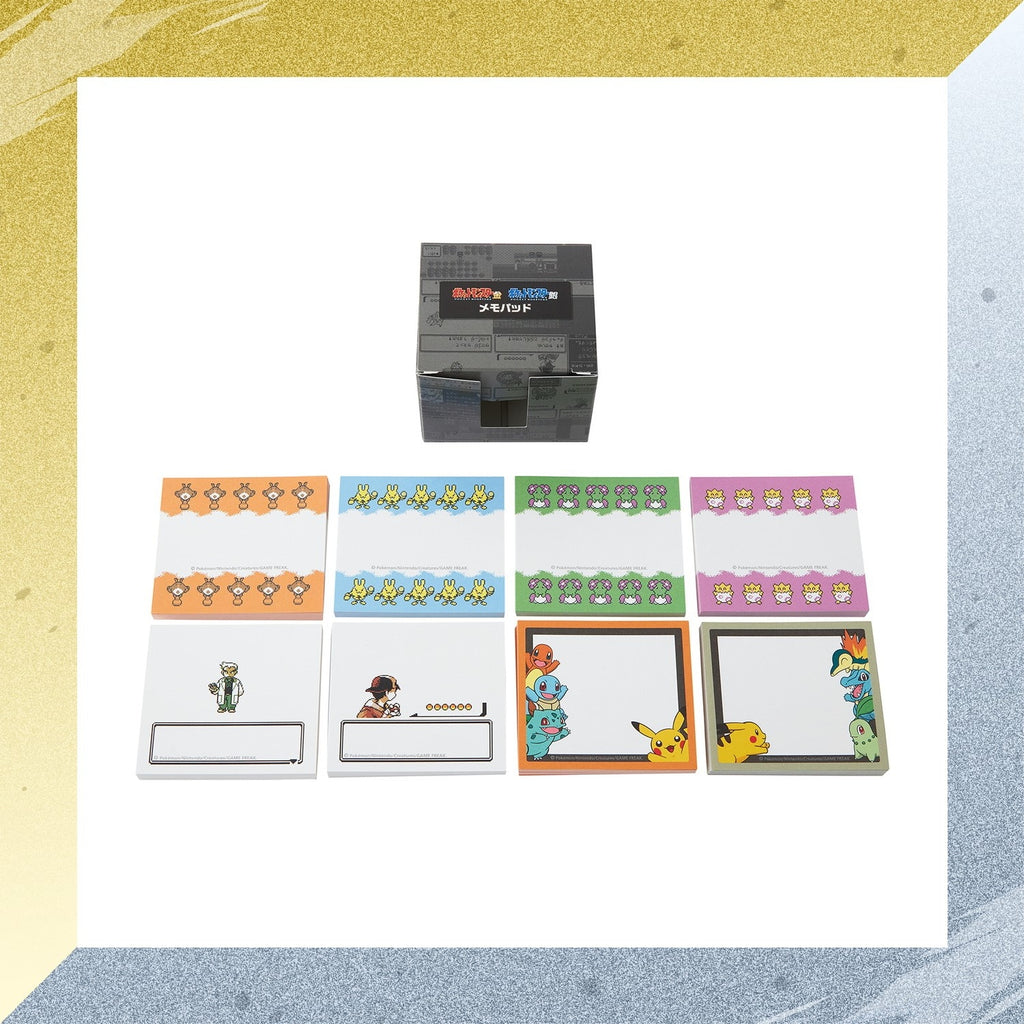 Pokemon Memo Pad Gold from Japan, featuring official character