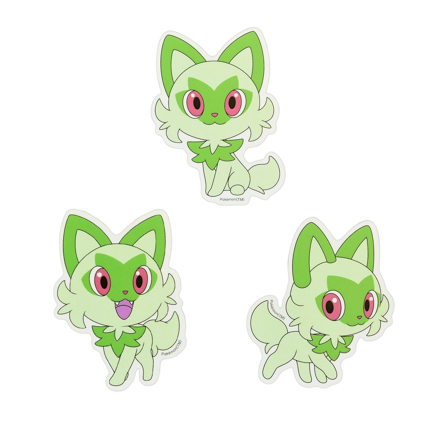 Official Pokemon Center Japan Sprigatito mobile sticker with grass cat design from Japan