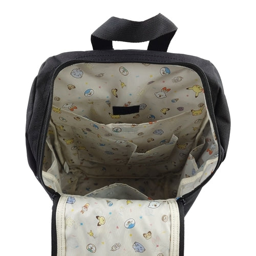 Square zip backpack pocket piece
