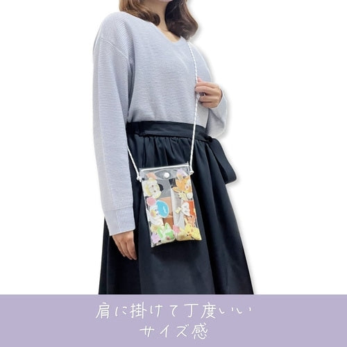 PVC shoulder pouch flower