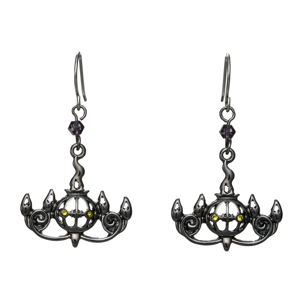 Pokémon Chandelure Earrings from Japan, detailed flame design