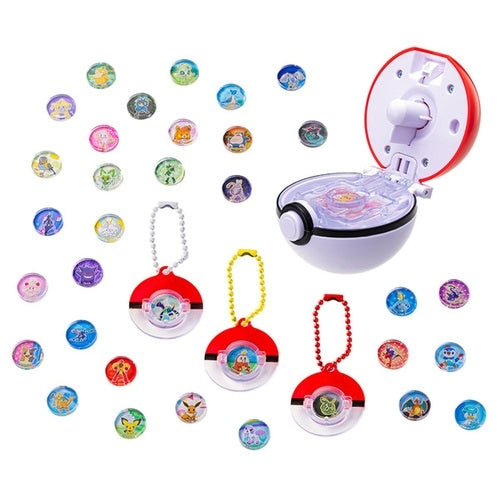 Pokemon Seal Maker Gacharing Get from Japan, showing colorful seals and packaging