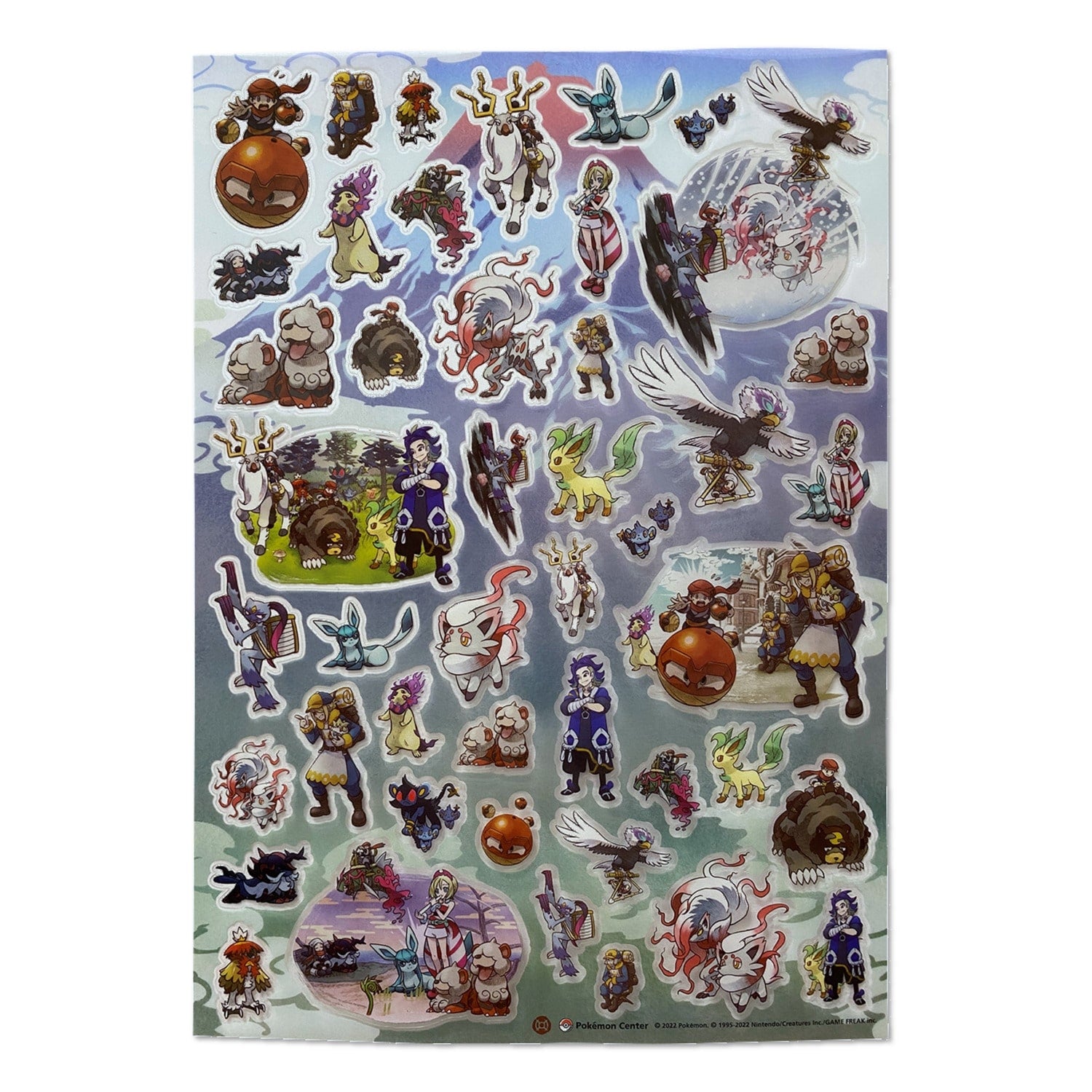 A4 size PET Pokemon HISUI DAYS sticker with vibrant anime design from Japan