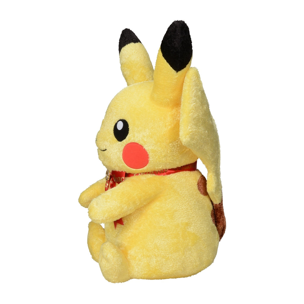 Pikachu plush toy from Japan, sitting pose